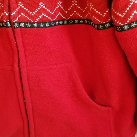 FUDA Vintage Reversable Silk Zip Up Hooded Red Jacket Sz M - Picture 4 of 13